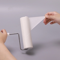 Benutzer definierte selbst reinigende wieder verwendbare klebrige Fussel rolle Tierhaarent ferner Teppich bürste Hunde Manueller Stil PP-Griff Staub wisch funktion