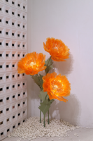 Ensemble de fleurs artificielles géantes en organza, pivoines, faites à la main, pour mariage, Noël, décoration de scène moderne, événements, fêtes