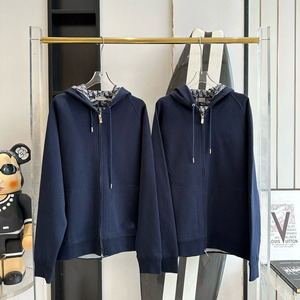 Chaqueta de Punto Casual de Lujo para Hombre, con Capucha, Forro de Cachemira Premium, Antiarrugas, con Cierre Completo, Diseño Jacquard - Product Image 1