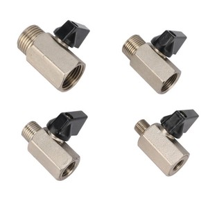 Mini Válvula de Bola de Latón de 6mm, Macho x Hembra, Plateada, Manual, PTFE, OEM Personalizable para la Industria del Petróleo y Gas, Directo de Fábrica - Product Image 4