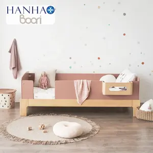 Solo B2B Boori rosa Twin Size singolo per bambini letto bambino bambino bambino telaio letto legno per piccola stanza