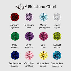 Collana con Ciondolo HB563 in Acciaio Inox di Alta Qualità, Otto Punte con Pietra Portafortuna dei 12 Mesi, Accessorio di Gioielleria alla Moda - Product Image 3