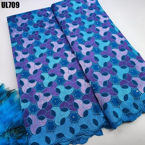 100% स्विस कपास की आवाज फीता कपड़े उच्च गुणवत्ता वाली स्विस कपास की आवाज फीता, एक अफ्रीकी सूखी फीता - Product Image 4