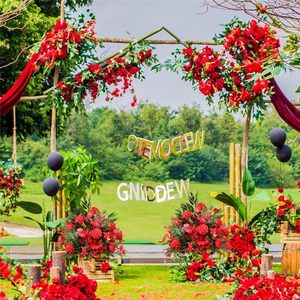 Centrotavola con Fiori Artificiali, Decorazioni da Tavolo, Composizione di Rose Artificiali a Sfera, Bouquet Floreale per Matrimoni e Feste - Product Image 6