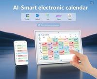 Calendrier numérique mural interactif avec écran tactile Android noir intelligent de 14,1, 15,6, 24 et 32 pouces, affichage du calendrier Google