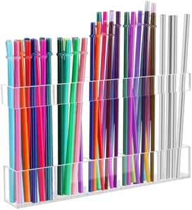Organizzatore per Cannucce Ultra Adesivo da 9,5 Pollici, Grande Contenitore in Acrilico per Porta Armadio, Cucina, Ripostiglio, Riutilizzabile - Product Image 1