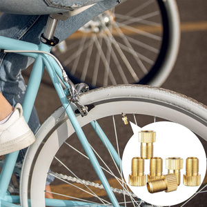 Adaptateur de <span class=keywords><strong>valve</strong></span> <span class=keywords><strong>Presta</strong></span> vers Schrader en laiton pour vélo, pour utiliser une pompe à vélo standard ou un <span class=keywords><strong>compresseur</strong></span> d'air - Product Image 6