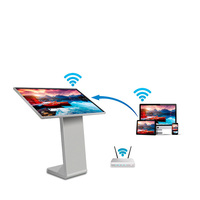 Stan Layar Sentuh Berdiri Lantai 43 50 55 Inci 4K Display Pemutar Iklan Dalam Ruangan Kueri Papan Nama Digital Semua Dalam Satu Kios