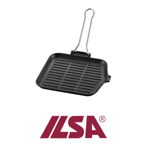 Ilsa Bistecchiera Ghisa Smaltata C <b>Handled</b> Pieghevole 24 x 24 cm Catering Supplies Wholesale Restaurant Supplies - Product Image 4