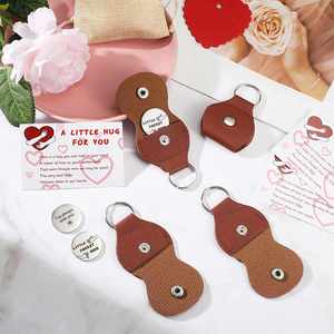 Porte-clés personnalisé en cuir PU avec étui de protection et anneau porte-clés - Cadeau pour guitaristes - Product Image 4