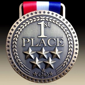 Medallas de Premio para 1er, 2do o 3er Lugar, Acabado Antiguo, Diseño Moderno, Aleación de Zinc, Medallas Personalizadas 2D/3D - Product Image 2