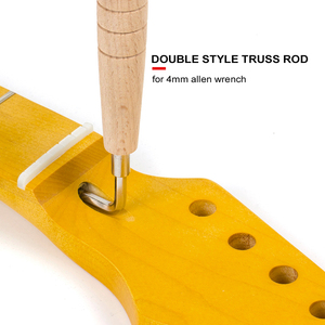 คอกีตาร์ทรง C ขนาด 25.5 นิ้ว ทำจากไม้เมเปิลแคนาดา 22 เฟรต สีเหลืองซาติน จากโรงงานจีน ลดราคาพิเศษ - Product Image 2