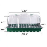 72 trous plateaux de semis en plastique avec couvercle humidité réglable Kit de démarrage de plante avec dôme pour le jardinage domestique Pots de pépinière de graines