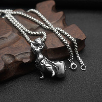 Kalung Liontin Naga Simpul Celtic Mitologi Gotik Lapis Emas 18k PVD Baja Tahan Karat Perhiasan Fashion Berkualitas untuk Pria Grosir