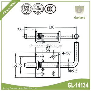 GL-14134 chiavistello per rimorchio traino in acciaio da 10mm - Product Image 3
