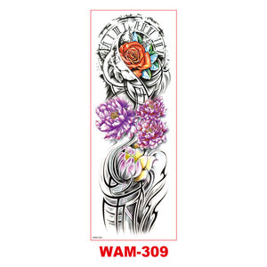 10000 estilos en Stock tamaño grande <span class=keywords><strong>brazo</strong></span> completo moda origen manga hombro cráneo tatuaje impermeable tatuaje temporal pegatina - Product Image 4