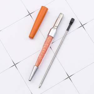 Stylo à bille en métal élégant de style ancien avec décoration en cristal, largeur d'écriture de 1,0 mm, personnalisation avec logo - Product Image 5