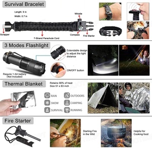 Wosai — outil de survie professionnel, équipement d'urgence, trousse de premiers secours, équipement pour les familles et le Camp de randonnée - Product Image 3