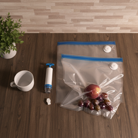 Sacs sous vide en PE avec fermetures éclair, adaptés pour l'emballage des noix, des haricots, des aliments pour bébés, des croustilles, des aliments pour animaux, de la gelée, des sushis, etc.