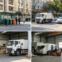 Camion à ordures Foton de haute qualité, 4x2, moteur Cummins, transmission manuelle, avec pompe et pneus renforcés doubles