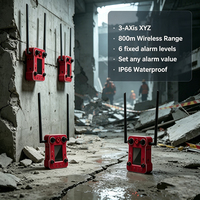 Monitor Gempa Gempet Ganda, Penyelamat, Personel XYZ, Sensor Kemiringan, Akselerometer, IP66, Dudukan Magnetik, Perlengkapan Keselamatan