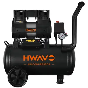 1.5kw 250L/min electronic mini air compressor pump machine portable 30L capacity silent oil free air compressor