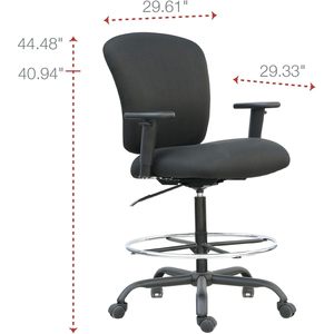 Silla de oficina negra con asiento grande y alto de la serie Alera Mota - Product Image 2