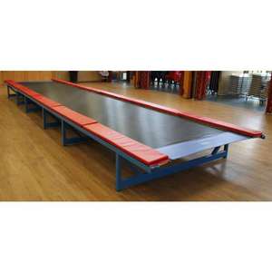 Tùy biến chất lượng giá cả cạnh tranh theo dõi Trampoline 12M 14M 16M dài trắng Net cho nhào lộn trong nhà đường - Product Image 5