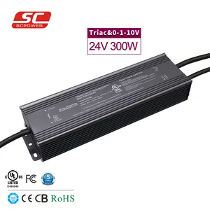 High PWM 24V 300W 25A Constant Voltage Waterproof LED Power Supply 300W dimmable driver