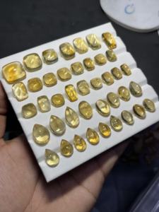 พลอยซิทรินธรรมชาติรูปทรงผสมสีเหลืองขัดเงาสำหรับทำเครื่องประดับ - Product Image 5
