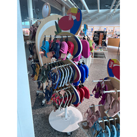 Étagère d'exposition pour chaussures en métal, présentoir pour tongs, présentoir pour chaussures suspendues pour magasin