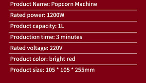 Máquina para Hacer Palomitas de Maíz con Aire Caliente, Como se Ve en <span class=keywords><strong>TV</strong></span>, 110V 220V 1200W, con Taza Medidora de Maíz - Product Image 6