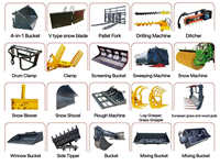 Trattore Compatto Multifunzione per Agricoltura e Silvicoltura, Mini Escavatore, Skid Steer, Dumper, Caricatore Frontale, Piccolo Caricatore Elettrico di Produzione Cinese