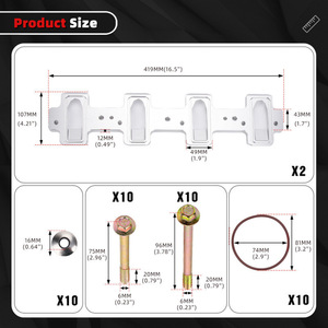 Adaptador de colector de admisión de aluminio 551316 para LSA LSX LS Chevrolet, actualización con tornillos - Product Image 2