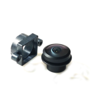 Objectif M12 1,6 mm F1,8 180 degrés IP69 2G4P IR pour caméra de recul de bus, camionnette, camion, véhicule, capteur 1/4 pouces, objectif de caméra embarquée