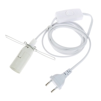 Câble d'alimentation ABS de 1,8 m avec variateur d'intensité, pince métallique, support de lampe suspendue E14 E27, prise pour lampe à pierre de sel ou lampe à lave