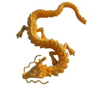 Modello di immagine stampato 3D di drago cinese e giunti mobili per la decorazione