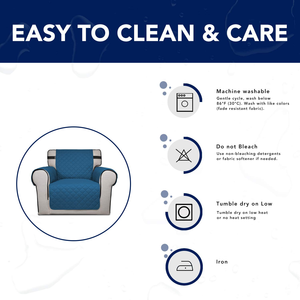 Easy-Going Modern <b>Sofa</b> Towel <b>Slipcover</b> Reversible Arms Furniture Protector Water Resistant Solid Pattern 100% Polyester Washable - Product Image 5