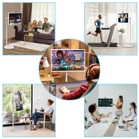 Televisor Inteligente Portátil Android de 21.5 Pulgadas con Control Remoto, Televisor Vertical HD Inteligente Móvil con Función SDK para Uso en Interiores, 1 Año de Garantía