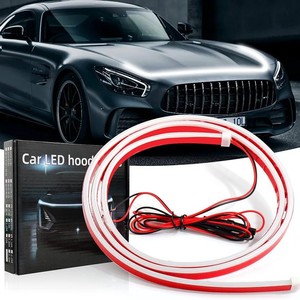 Tira de luz LED ambiental para modificación de la rejilla del capó del coche, con luz diurna de tipo pasante, guía de luz de escaneo dinámico y tira de luz ambiental. - Product Image 1