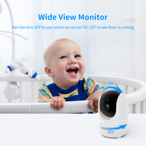 Caméra de surveillance intelligente 720P pour bébé avec rotation panoramique/inclinaison, alarme de température et mode VOX, sans <span class=keywords><strong>WiFi</strong></span> nécessaire pour la crèche (vente en gros) - Product Image 4
