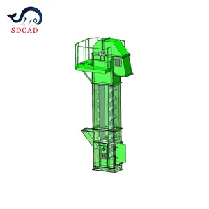 SDCAD brand NE30 Bulk material Vertical Bucket Elevator / bucket elevator for sand ,stone ,sawdust and fly ash