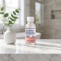 Sérum anti-imperfections et acné avec acide salicylique et purslane pour les rougeurs et les irritations, anti-allergique, sans parabène, marque privée