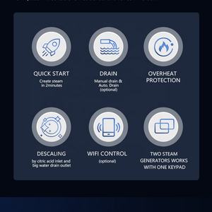 Nuevo Generador de Vapor Eléctrico Inteligente Stepon de Fábrica de 4.5KW 6KW 9KW 12KW 15KW 18KW para Baño de Vapor Sauna con Control <span class=keywords><strong>por</strong></span> Aplicación WiFi - Product Image 4