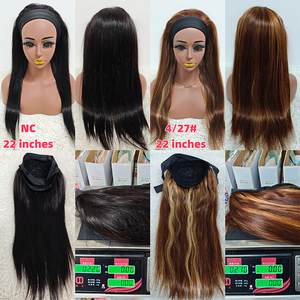 Promotion 52$ Letsfly Perruques à bandeau de 22 pouces entièrement faites à la machine 4/27 #   Cheveux humains naturels faciles à porter, vente en gros - Product Image 3