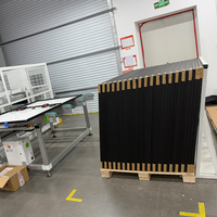 Panneau solaire monocristallin de type N à demi-cellules à haut rendement avec cadre noir, module PV 445-465W
