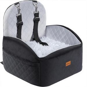 Coussin de siège de voiture réversible en coton pour chiens et chats de petite et moyenne taille, solide, détachable, lavable, respirant, écologique, antidérapant - Product Image 1