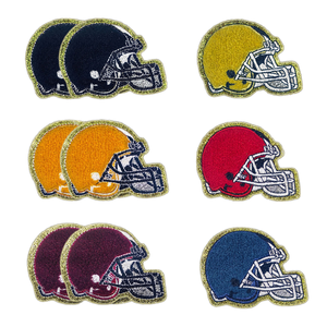 Logotipo personalizado Game Day Rugby Sports Glitter bordado Iron on Cheers parches para gorra de camionero - Product Image 1