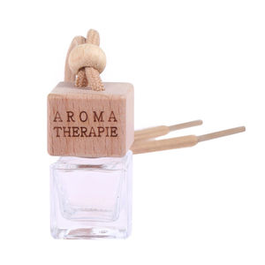 Botella de <span class=keywords><strong>Vidrio</strong></span> Cuadrada Recargable de 8 ml para Perfume de Coche, Forma de Cubo, Tapa de <span class=keywords><strong>Madera</strong></span> <span class=keywords><strong>con</strong></span> Rosca, Botella Difusora de Perfume para Coche - Product Image 1