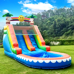 USA Stock <b>Inflatable</b> <b>House</b> Water Slide for Kids Backyard Birthday Party Outdoor Fun Playhouse With Splash Pool Water Slide Infla - Product Image 2